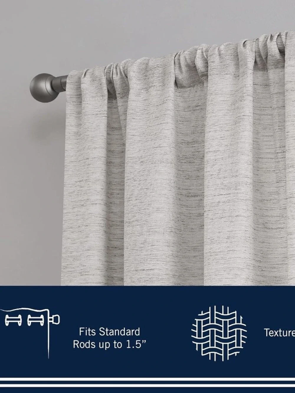 Nautica Caspian Light Filtering Curtains 54x84 Set of 2 Extra Wide Panels NWT